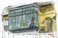 Shakeel Mirza, 12 x 18 Inch, Water Color on Paper, Cityscape Painting, AC-SKM-012
